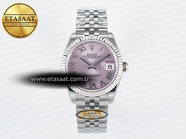 Rolex Datejust 31 278274 ARF Pembe Roma Kadran Jubilee 2688 Eta Saat - 1:1 Süper Klon Replika Saat