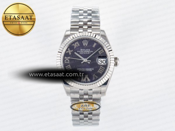 Rolex Datejust 31 278274 ARF Mor Roma Kadran Jubilee 2688 Eta Saat - 1:1 Süper Klon Replika Saat