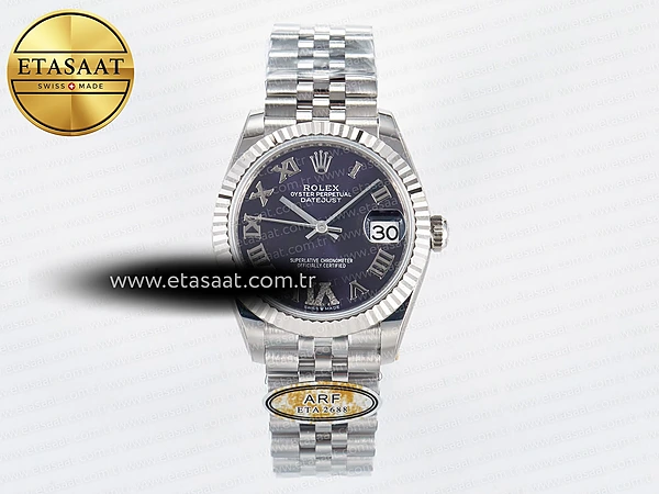 Rolex Datejust 31 278274 ARF Mor Roma Kadran Jubilee 2688 Eta Saat - 1:1 Süper Klon Replika Saat
