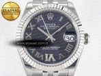 Rolex DateJust 31 278274 ARF 1:1 Best Edition 904L Steel Purple Roman Dial on SS Jubilee Bracelet ETA 2688 - Görsel 4