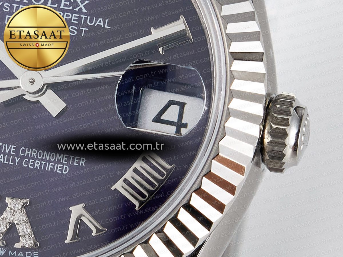 Rolex DateJust 31 278274 ARF 1:1 Best Edition 904L Steel Purple Roman Dial on SS Oyster Bracelet ETA 2688 - Görsel 11