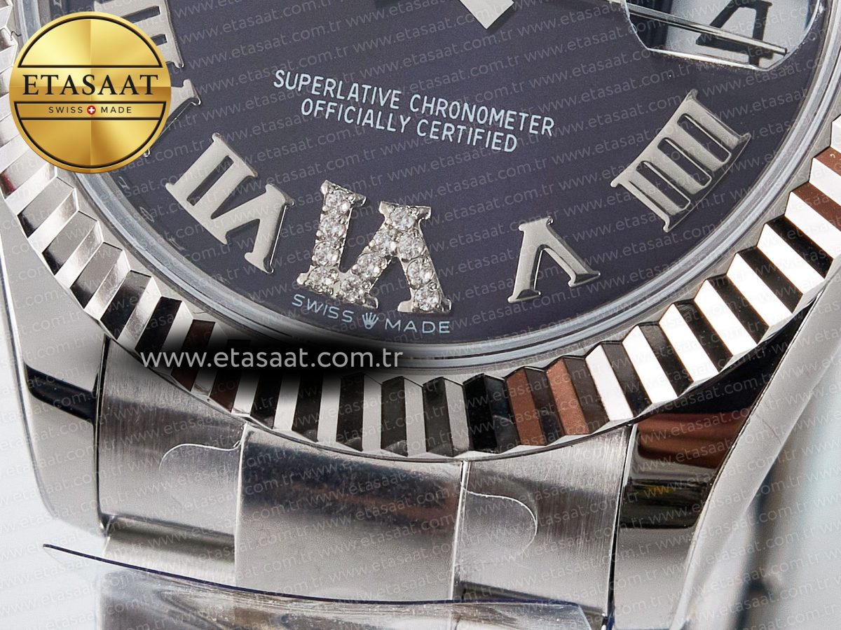 Rolex DateJust 31 278274 ARF 1:1 Best Edition 904L Steel Purple Roman Dial on SS Oyster Bracelet ETA 2688 - Görsel 12