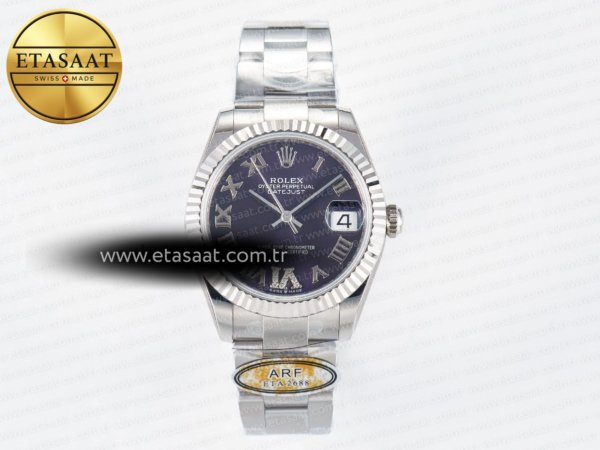 Rolex Datejust 31 278274 ARF Mor Roma Kadran Oyster 2688 Eta Saat - 1:1 Süper Klon Replika Saat