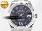 Rolex DateJust 31 278274 ARF 1:1 Best Edition 904L Steel Purple Roman Dial on SS Oyster Bracelet ETA 2688 - Görsel 4
