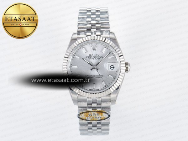 Rolex Datejust 31 278274 ARF Gümüş Kadran Çizgi İndeks 11 Eta Saat - 1:1 Süper Klon Replika Saat