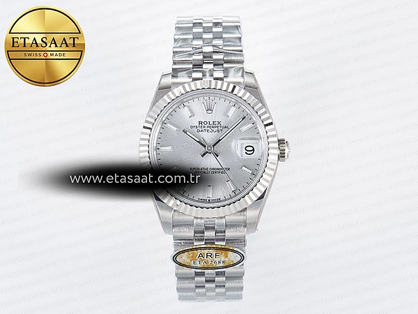 Rolex Datejust 31 278274 ARF Gümüş Kadran Çizgi İndeks 11 Eta Saat - 1:1 Süper Klon Replika Saat