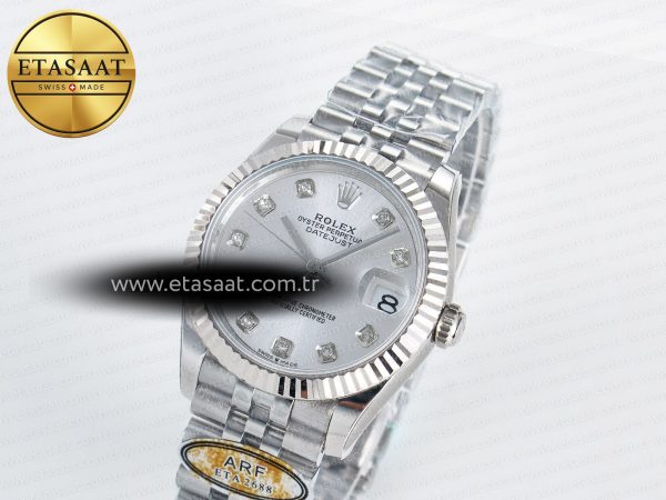 Rolex DateJust 31 278274 ARF 1:1 Best Edition 904L Steel Silver Diamonds Dial on SS Jubilee Bracelet ETA 2688