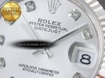Rolex DateJust 31 278274 ARF 1:1 Best Edition 904L Steel Silver Diamonds Dial on SS Jubilee Bracelet ETA 2688 - Görsel 10