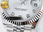 Rolex DateJust 31 278274 ARF 1:1 Best Edition 904L Steel Silver Diamonds Dial on SS Jubilee Bracelet ETA 2688 - Görsel 12