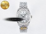 Rolex DateJust 31 278274 ARF 1:1 Best Edition 904L Steel Silver Diamonds Dial on SS Jubilee Bracelet ETA 2688 - Görsel 3