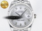 Rolex DateJust 31 278274 ARF 1:1 Best Edition 904L Steel Silver Diamonds Dial on SS Jubilee Bracelet ETA 2688 - Görsel 4