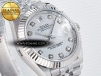 Rolex DateJust 31 278274 ARF 1:1 Best Edition 904L Steel Silver Diamonds Dial on SS Jubilee Bracelet ETA 2688 - Görsel 5