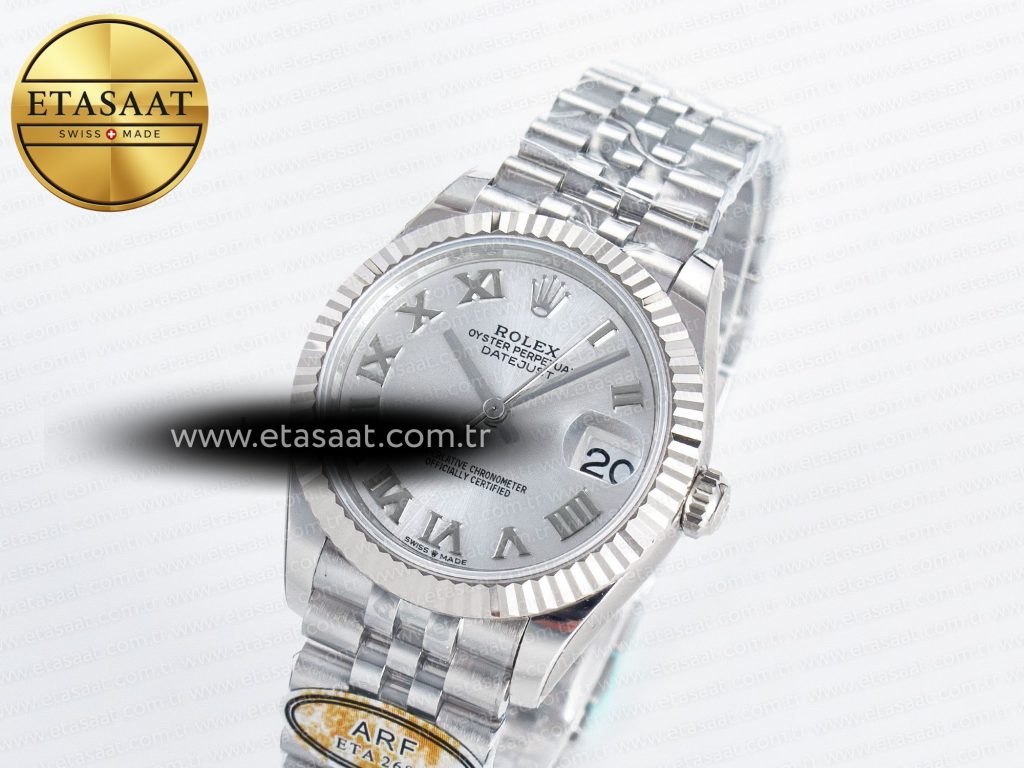 datejust 31 278274 arf 11 best edition 904l steel silver roman diamonds dial on ss jubilee bracelet eta 26881