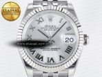 Rolex DateJust 31 278274 ARF 1:1 Best Edition 904L Steel Silver Roman Diamonds Dial on SS Jubilee Bracelet ETA 2688 - Görsel 4
