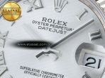 Rolex DateJust 31 278274 ARF 1:1 Best Edition 904L Steel Silver Roman Diamonds Dial on SS Oyster Bracelet ETA 2688 - Görsel 10