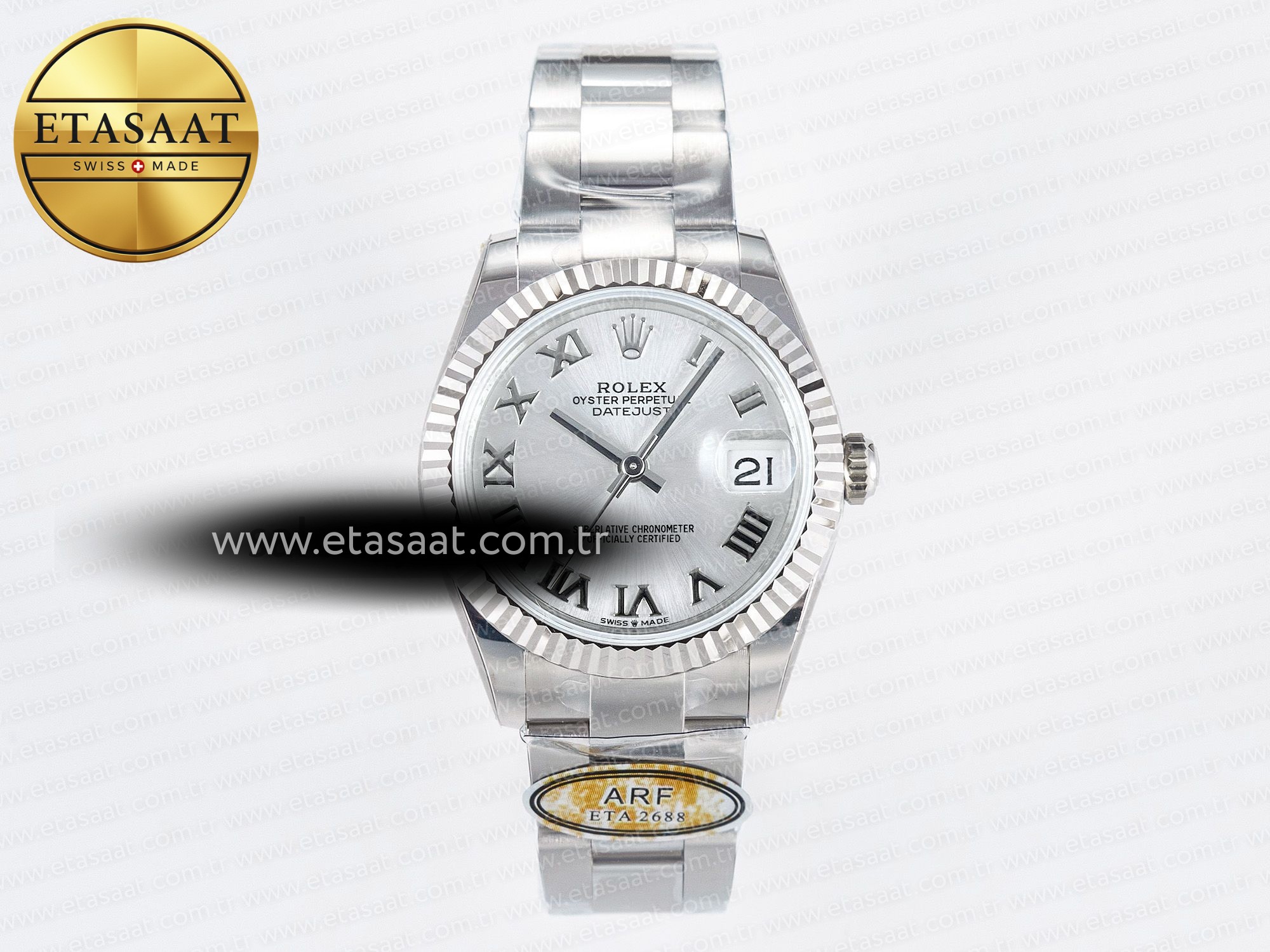 Rolex Datejust 31 278274 ARF Gümüş Roma Pırlantalı 2688 Eta Saat - 1:1 Süper Klon Replika Saat Rolex Datejust 31 278274 ARF Gümüş Roma Pırlantalı 2688 Eta Saat - 1:1 Süper Klon Replika Saat
