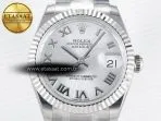 Rolex DateJust 31 278274 ARF 1:1 Best Edition 904L Steel Silver Roman Diamonds Dial on SS Oyster Bracelet ETA 2688 - Görsel 4