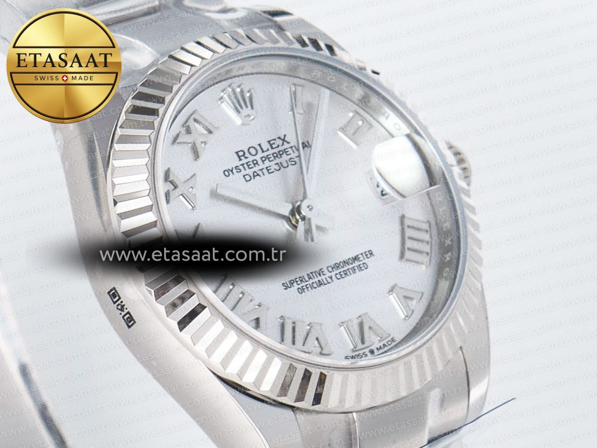 Rolex DateJust 31 278274 ARF 1:1 Best Edition 904L Steel Silver Roman Diamonds Dial on SS Oyster Bracelet ETA 2688 - Görsel 5