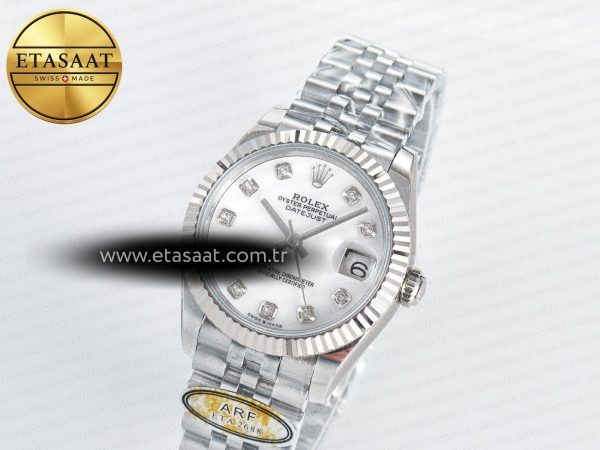 Rolex DateJust 31 278274 ARF 1:1 Best Edition 904L Steel White MOP Diamonds Dial on SS Jubilee Bracelet ETA 2688