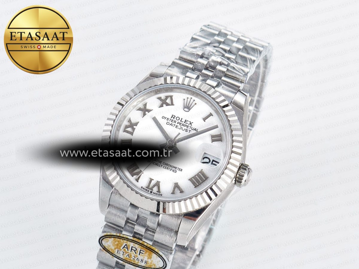 Rolex DateJust 31 278274 ARF 1:1 Best Edition 904L Steel White Roman Dial on SS Jubilee Bracelet ETA 2688 - Görsel 1