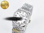 Rolex DateJust 31 278274 ARF 1:1 Best Edition 904L Steel White Roman Dial on SS Jubilee Bracelet ETA 2688