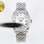 Rolex Datejust 31 278274 ARF Beyaz Roma Kadran Jubilee 2688 Eta Saat - Görsel 3 - 1:1 Süper Klon Saat