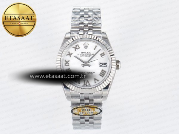 Rolex Datejust 31 278274 ARF Beyaz Roma Kadran Jubilee 2688 Eta Saat - 1:1 Süper Klon Replika Saat
