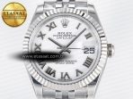 Rolex DateJust 31 278274 ARF 1:1 Best Edition 904L Steel White Roman Dial on SS Jubilee Bracelet ETA 2688 - Görsel 4