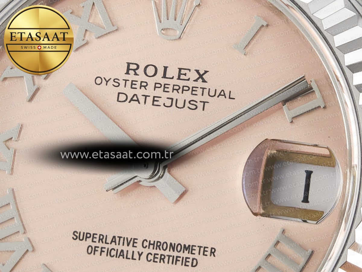 Rolex DateJust 278274   904L Steel RG Roman Diamonds Dial on Jubilee Cal.2236 - Görsel 10