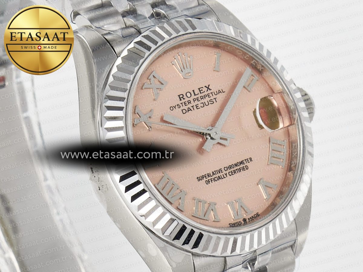Rolex DateJust 278274   904L Steel RG Roman Diamonds Dial on Jubilee Cal.2236 - Görsel 5