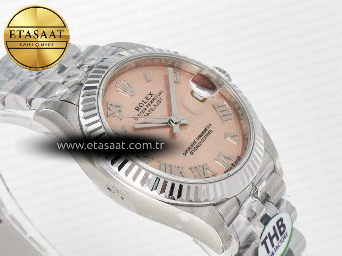 Rolex DateJust 278274   904L Steel RG Roman Diamonds Dial on Jubilee Cal.2236 - Görsel 7