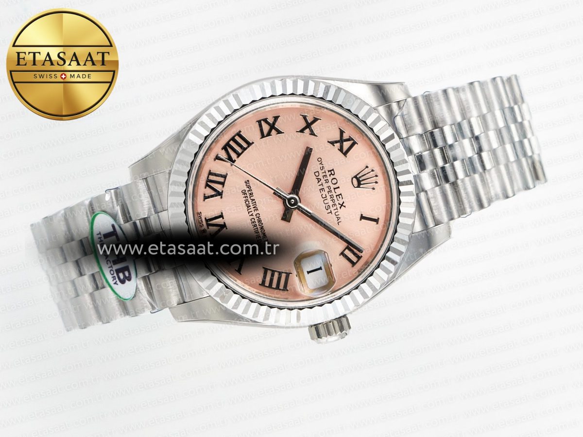 Rolex DateJust 278274   904L Steel RG Roman Diamonds Dial on Jubilee Cal.2236 - Görsel 8