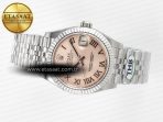 Rolex DateJust 278274   904L Steel RG Roman Diamonds Dial on Jubilee Cal.2236 - Görsel 9
