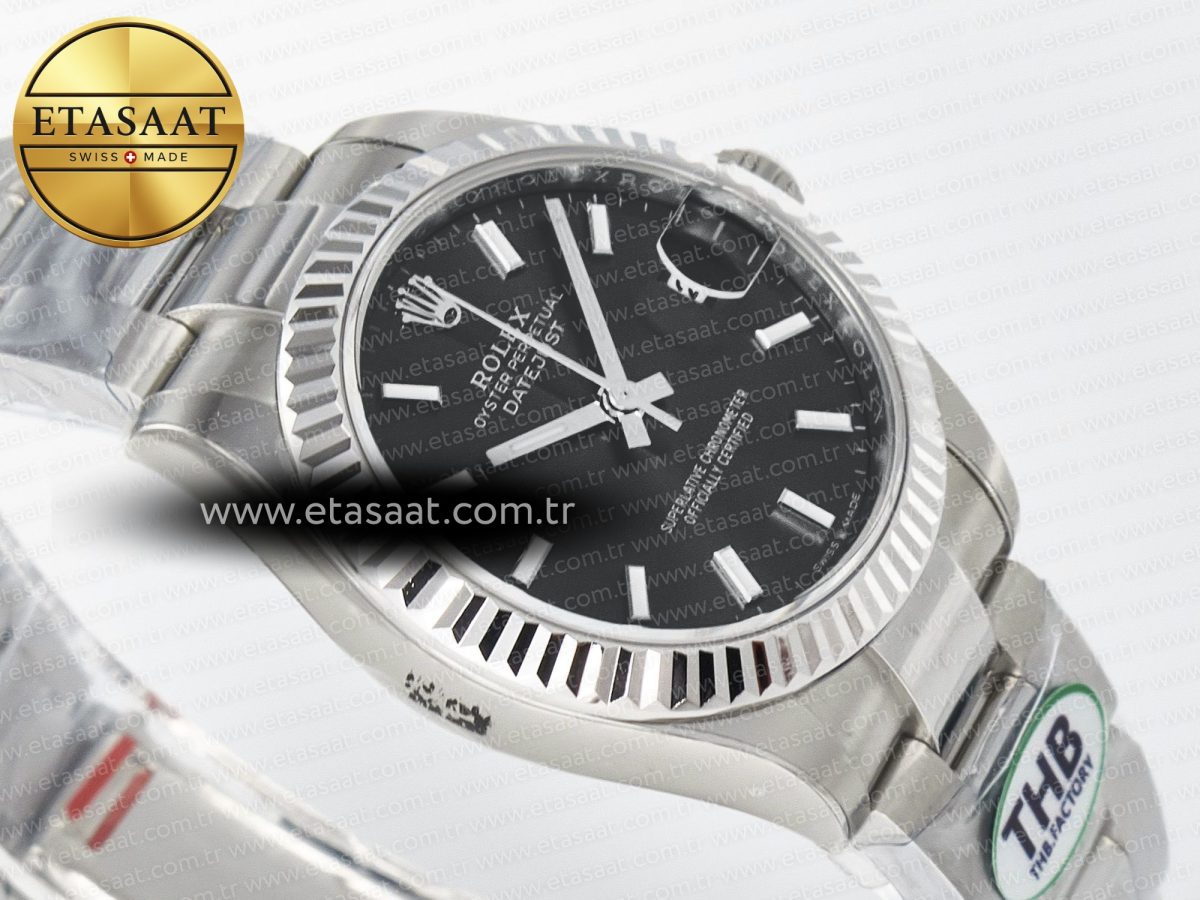 Rolex DateJust 278274 904L Steel Black Dial Stick Marker on SS  Cal.2236 - Görsel 7