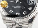 Rolex DateJust 278274 904L Steel Black Diamonds Dial on SS Cal.2236 - Görsel 12