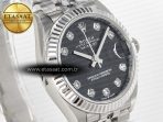 Rolex DateJust 278274 904L Steel Black Diamonds Dial on SS Cal.2236 - Görsel 5