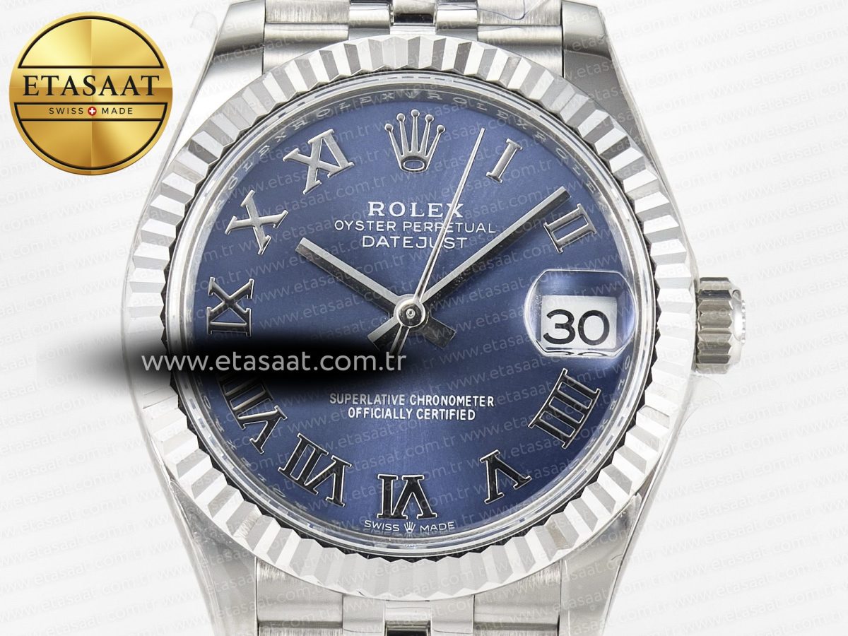 Rolex DateJust 278274 904L Steel Blue Roman Dial on SS Cal.2236 - Görsel 4