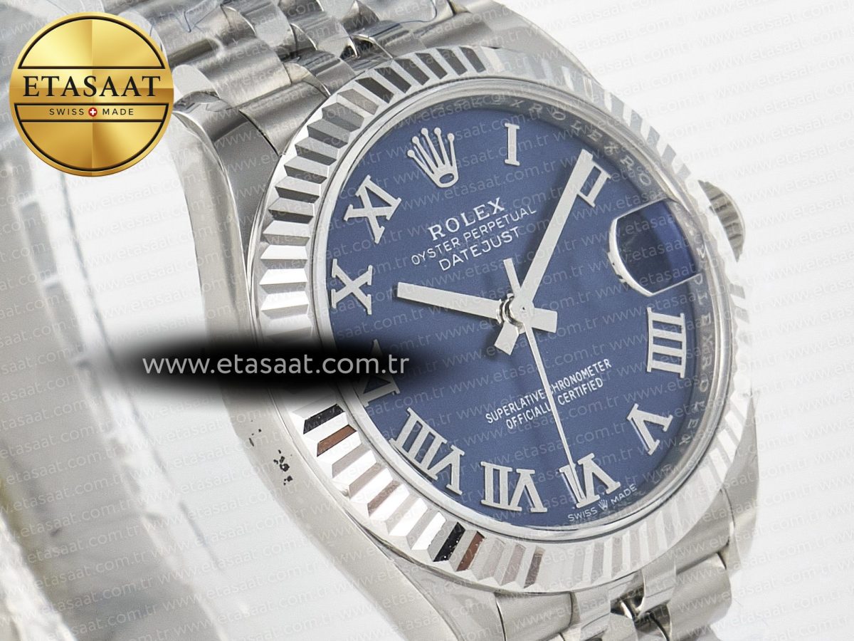 Rolex DateJust 278274 904L Steel Blue Roman Dial on SS Cal.2236 - Görsel 5
