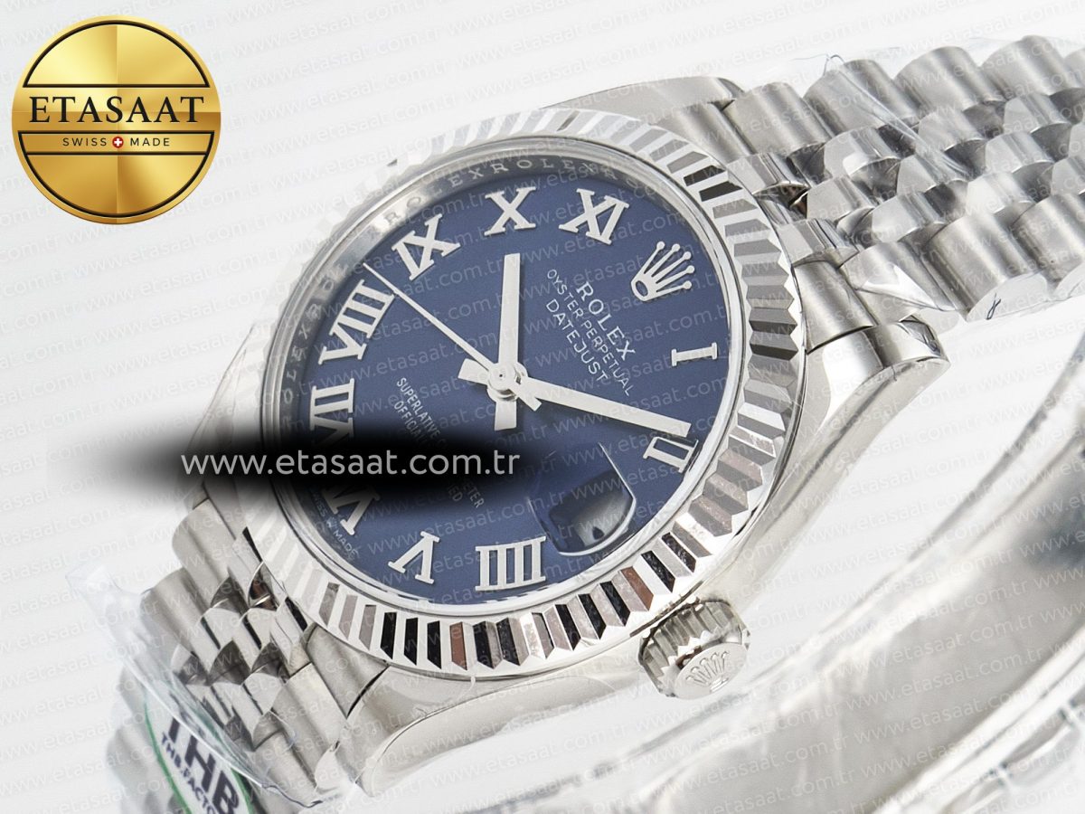 Rolex DateJust 278274 904L Steel Blue Roman Dial on SS Cal.2236 - Görsel 6