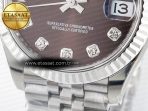 Rolex DateJust 278274 904L Steel Brown Diamond Dial on SS Cal.2236 - Görsel 12