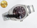 Rolex DateJust 278274 904L Steel Brown Roman Dial Diamonds Bezel on SS Cal.2236 - Görsel 8