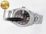 Rolex DateJust 278274 904L Steel Brown Roman Dial Diamonds Bezel on SS Cal.2236 - Görsel 9