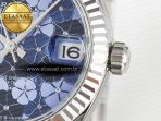 Rolex DateJust 278274 904L Steel Fluted Blue Floral Dial on SS Cal.2236 - Görsel 11