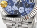 Rolex DateJust 278274 904L Steel Fluted Blue Floral Dial on SS Cal.2236 - Görsel 12