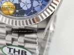 Rolex DateJust 278274 904L Steel Fluted Blue Floral Dial on SS Cal.2236 - Görsel 13