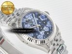 Rolex DateJust 278274 904L Steel Fluted Blue Floral Dial on SS Cal.2236 - Görsel 7