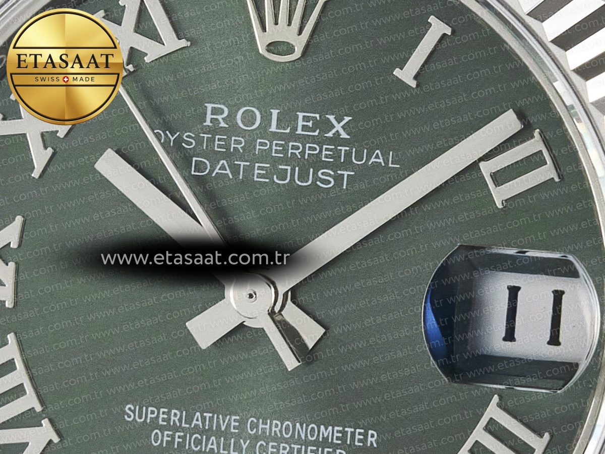 Rolex DateJust 278274  904L Steel Green Roman Dial on SS Cal.2236 - Görsel 10