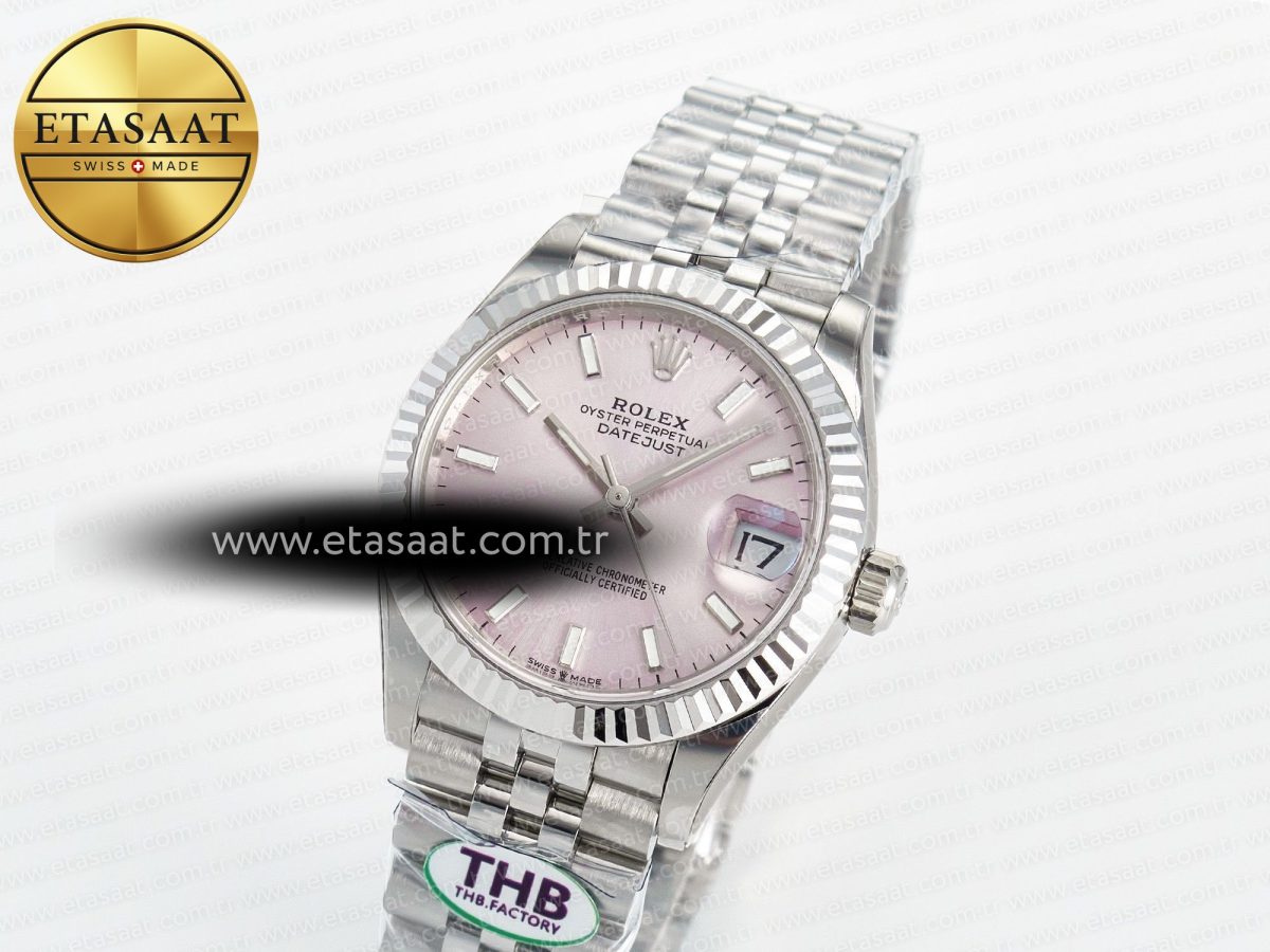 Rolex DateJust 278274 904L Steel Pink Dial Stick Marker on SS Cal.2236 - Görsel 1