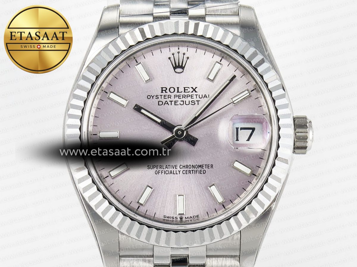 Rolex DateJust 278274 904L Steel Pink Dial Stick Marker on SS Cal.2236 - Görsel 4