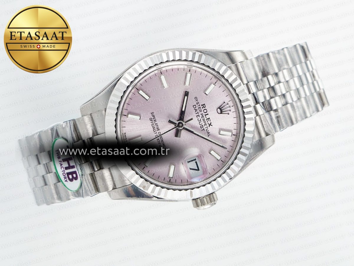Rolex DateJust 278274 904L Steel Pink Dial Stick Marker on SS Cal.2236 - Görsel 8